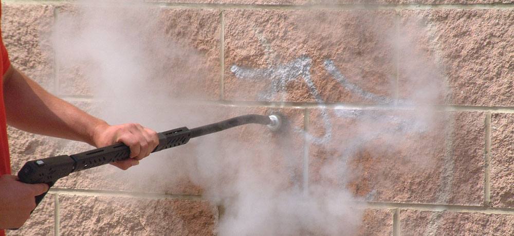 Graffiti Removal with Steam Vapour